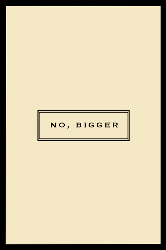 No, Bigger Canvas PRINT