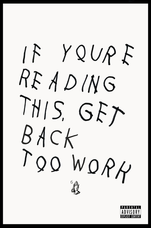 Get Back Too Work Canvas PRINT