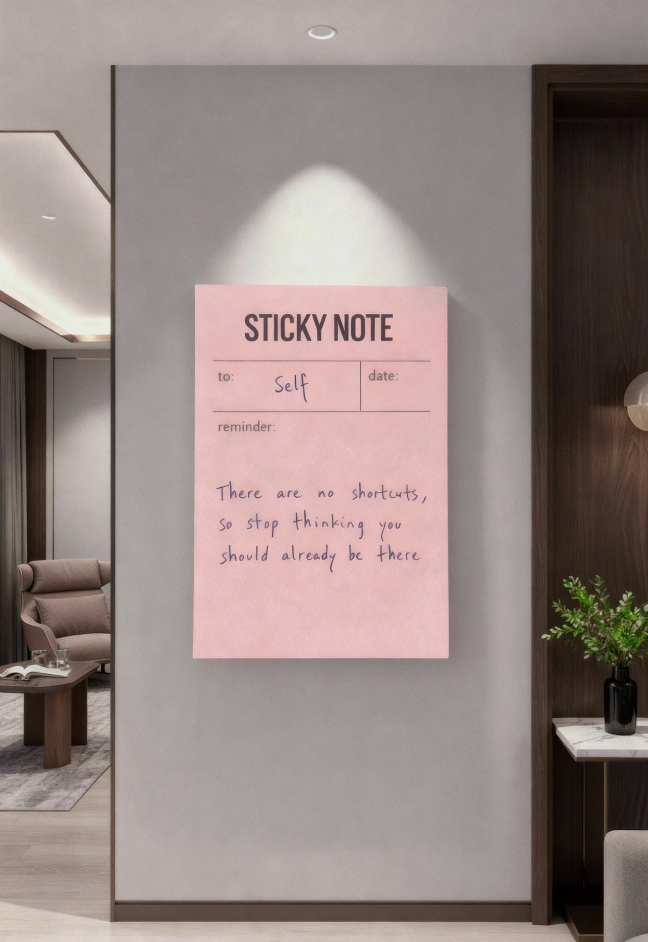 Sticky Note Original Canvas PRINT