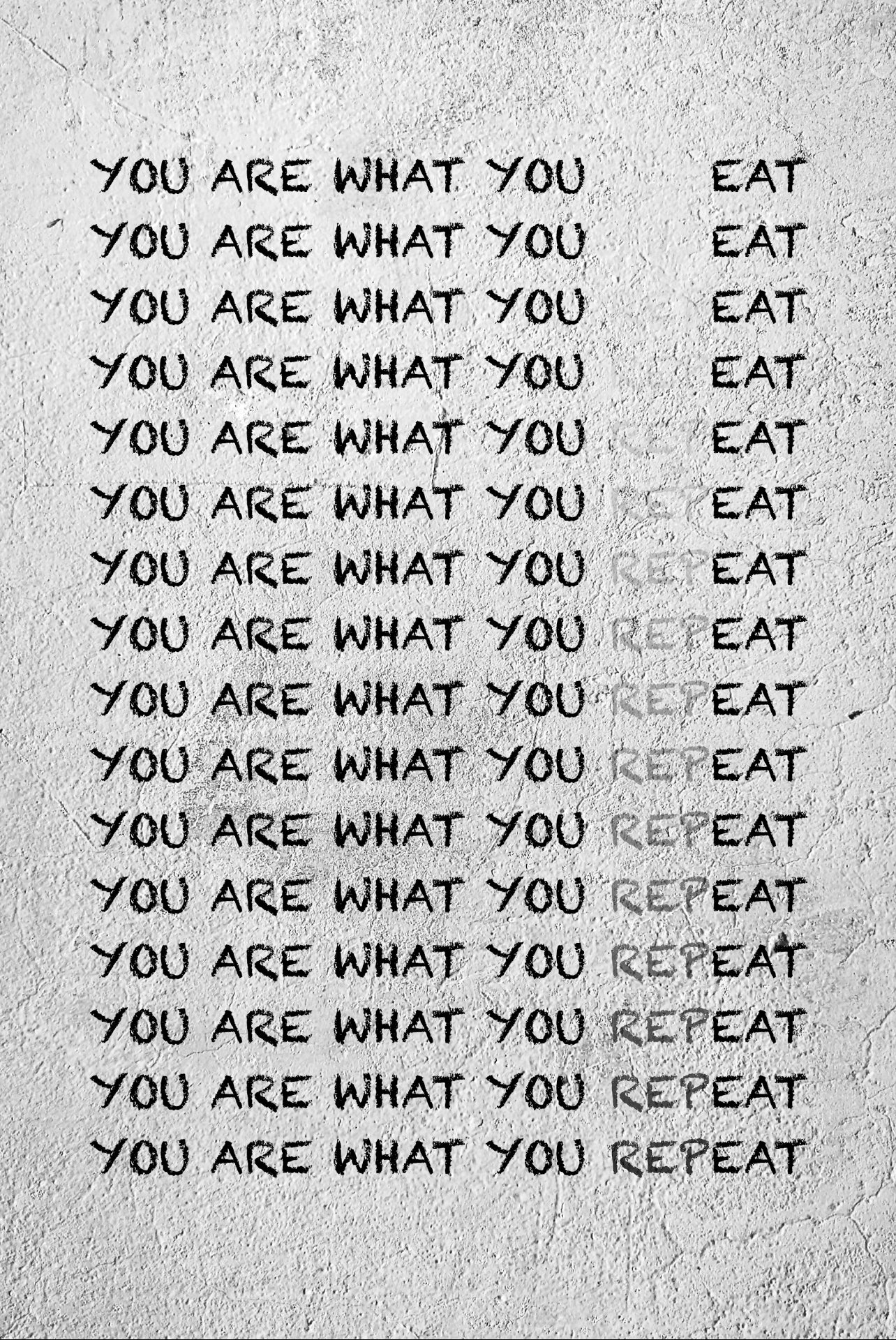 You Are What You Repeat Canvas PRINT