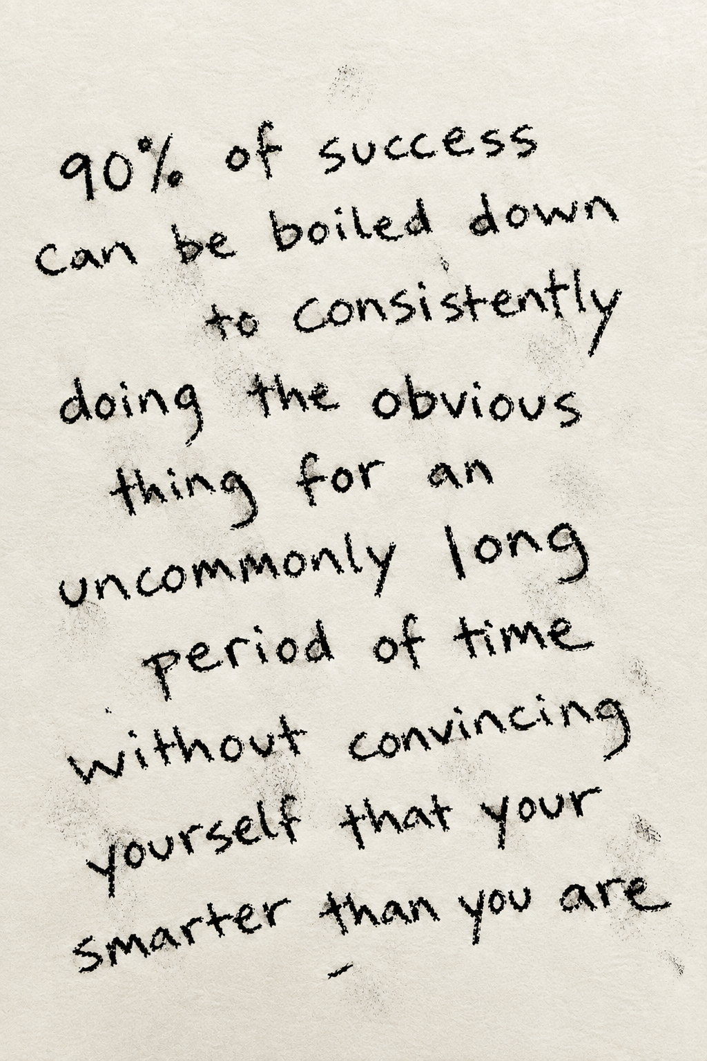 90% of Success Is Boiled Down to Consistency