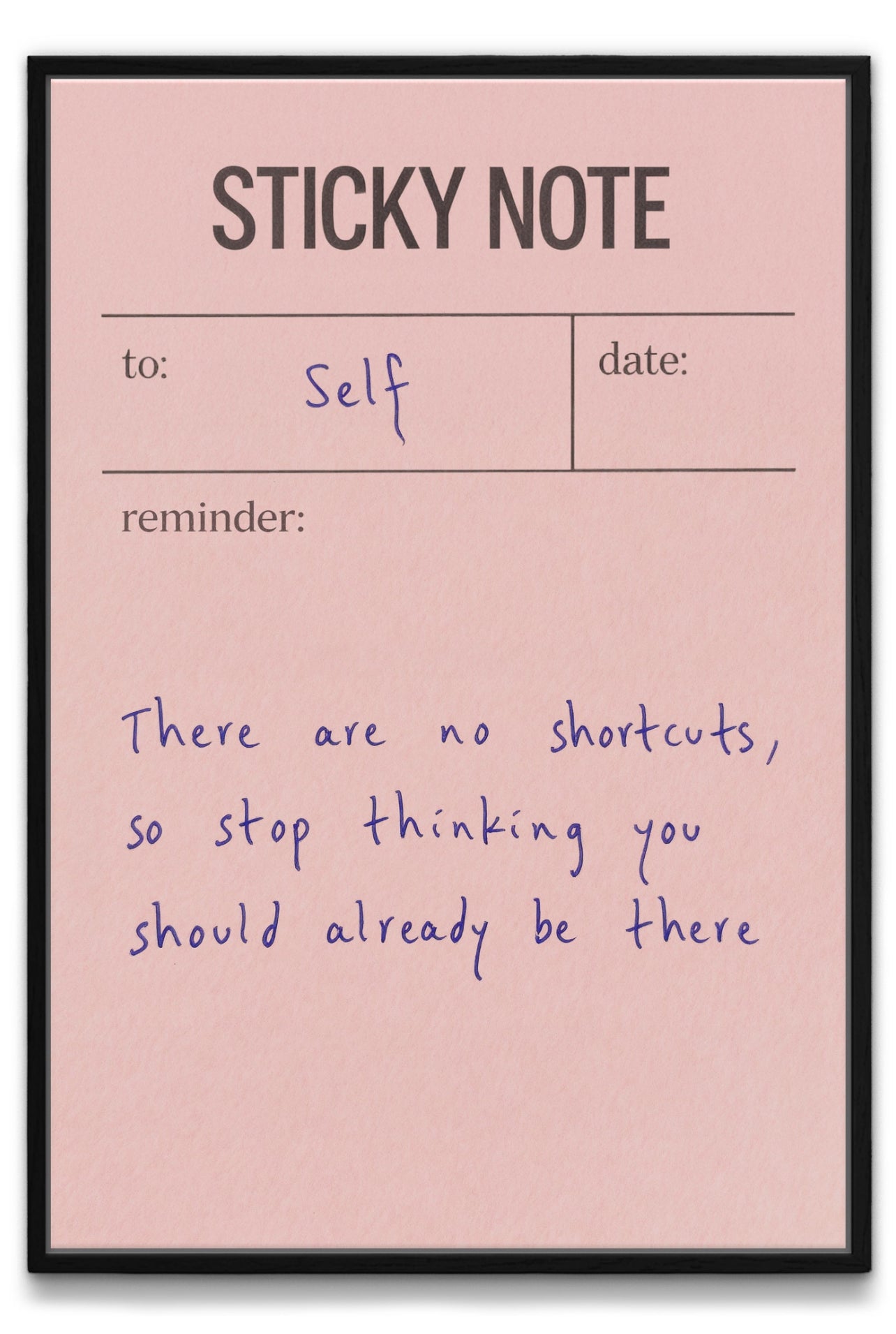 Sticky Note Canvas PRINT