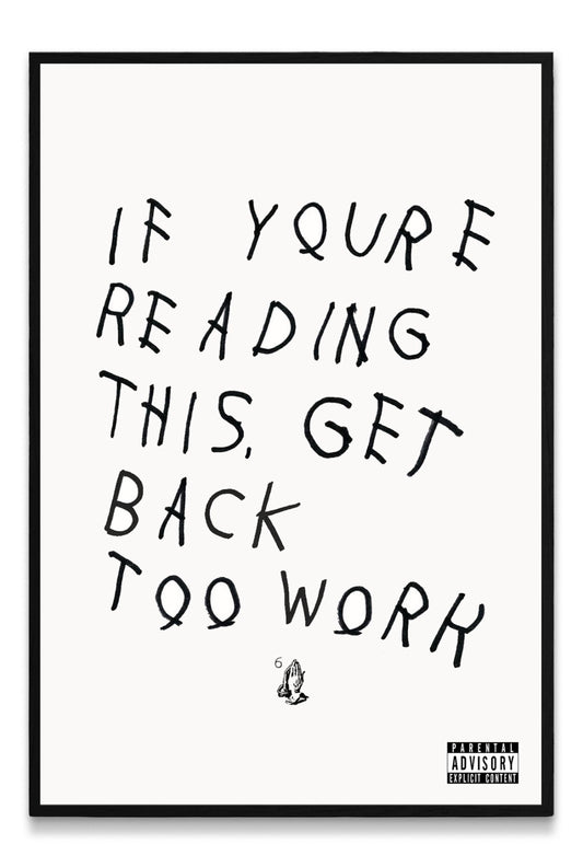 Get Back Too Work Canvas PRINT