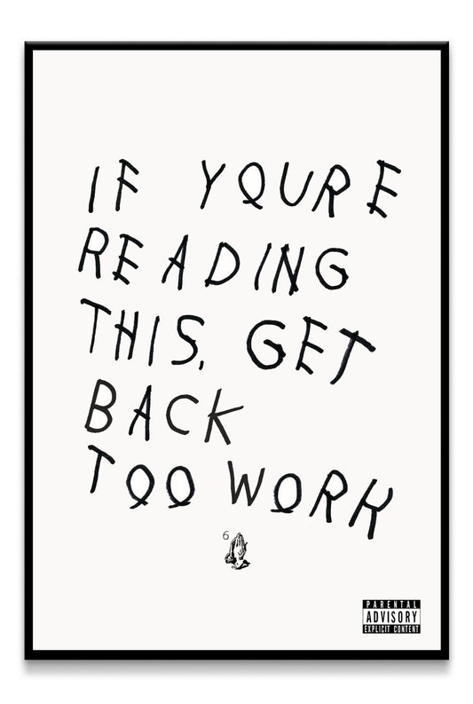 Get Back Too Work Canvas PRINT