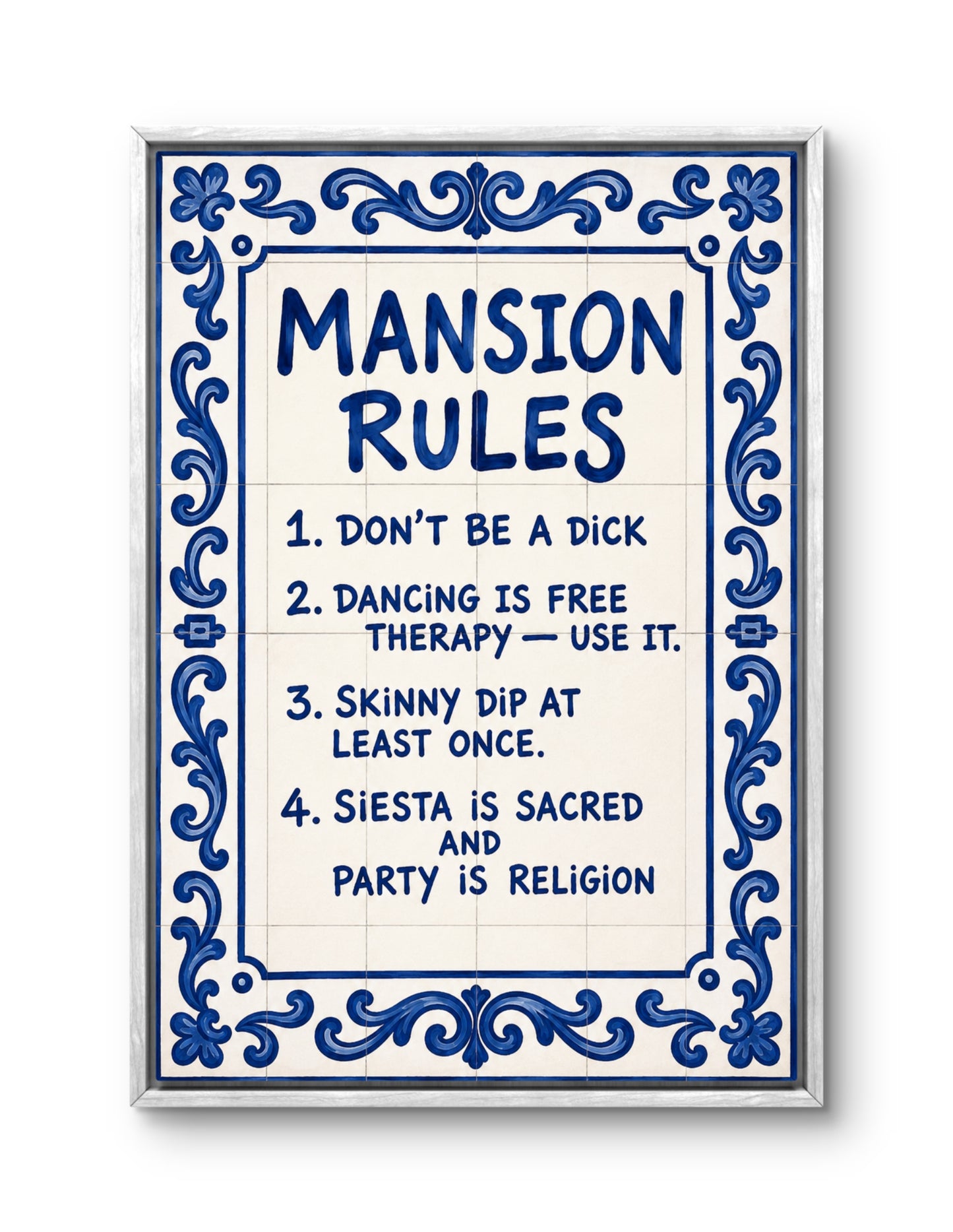 Mansion Rules Canvas PRINT