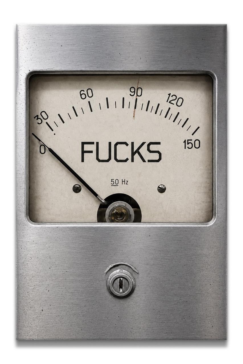 Zero F*cks Canvas PRINT
