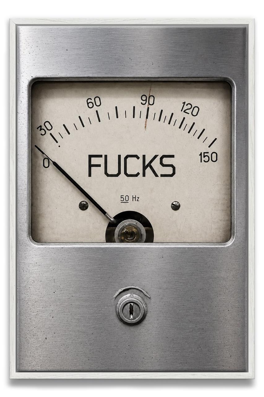 Zero F*cks Canvas PRINT