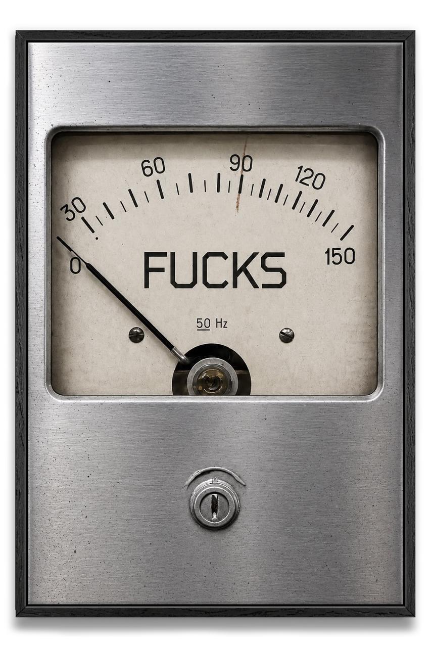 Zero F*cks Canvas PRINT