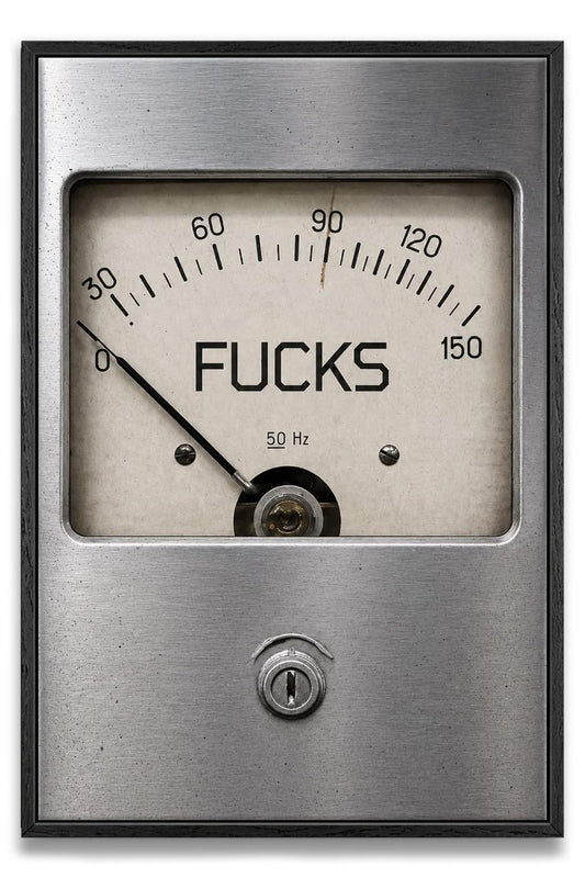 Zero F*cks Canvas PRINT